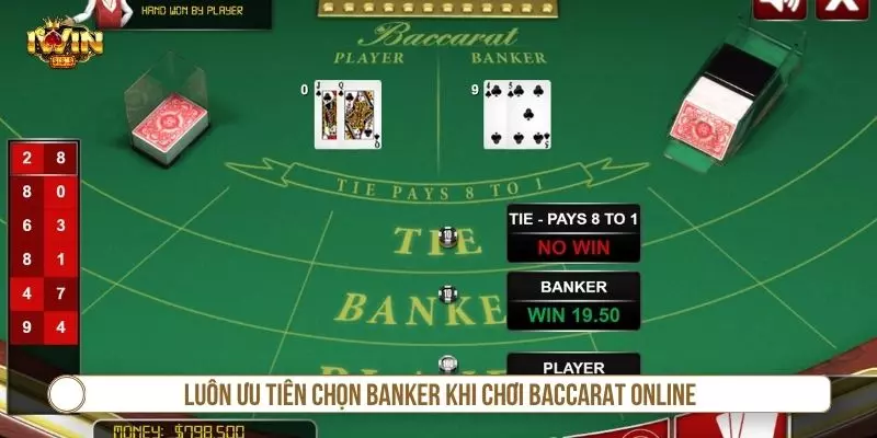Baccarat Online - Luật Chơi Và Sai Lầm Cần Tránh Luôn ưu tiên chọn Banker khi chơi baccarat online